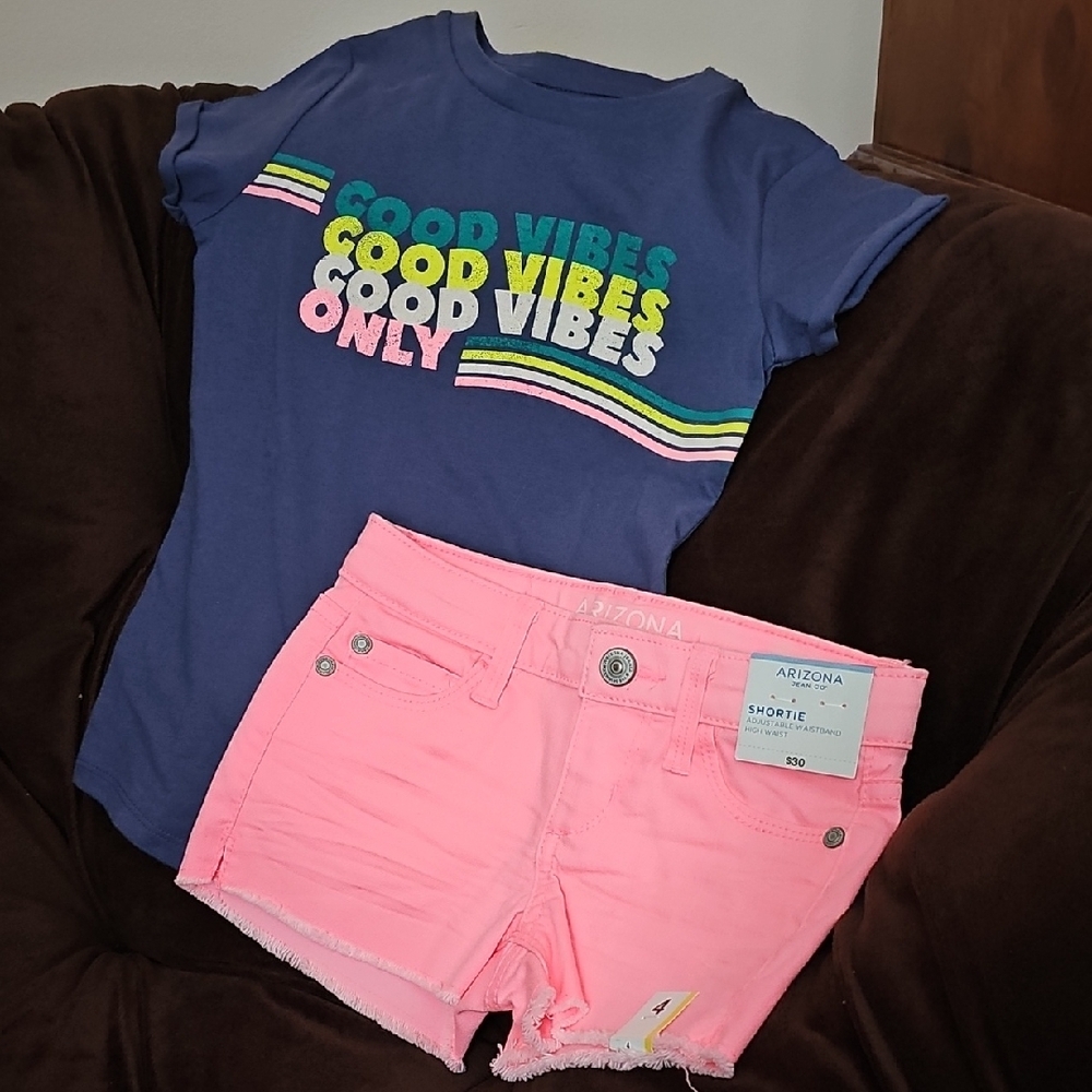 Arizona Jean Company Kids Matching Set - Blue and Pink